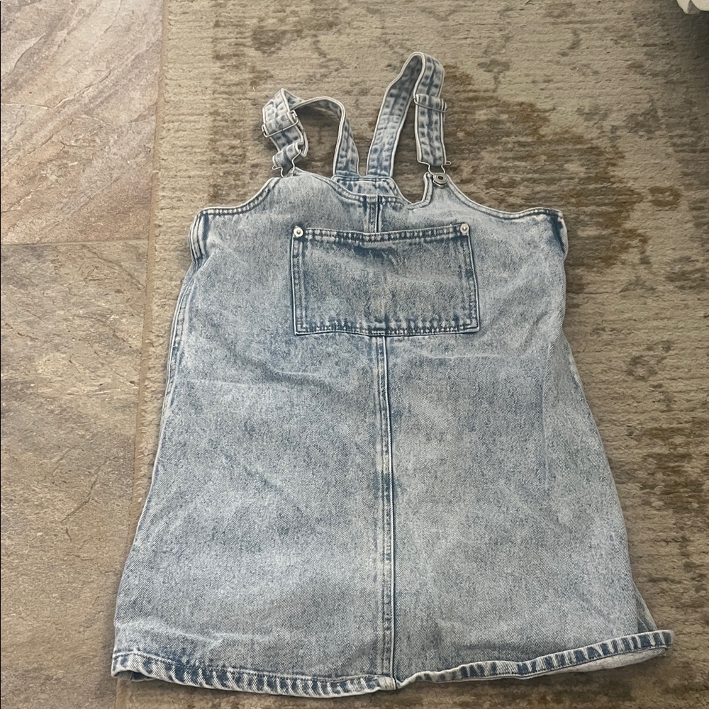 Denim Overall Dress - Celebrity Pink XS